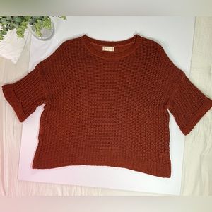 Altar’d State Brown Short Sleeve Sweater Size Small/Medium
